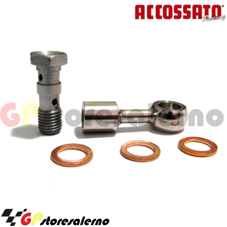 Immagine di AD002 ADATTATORE RACCORDO TUBO FRENO 2 TUBI 10X1 MOTO SCOOTER