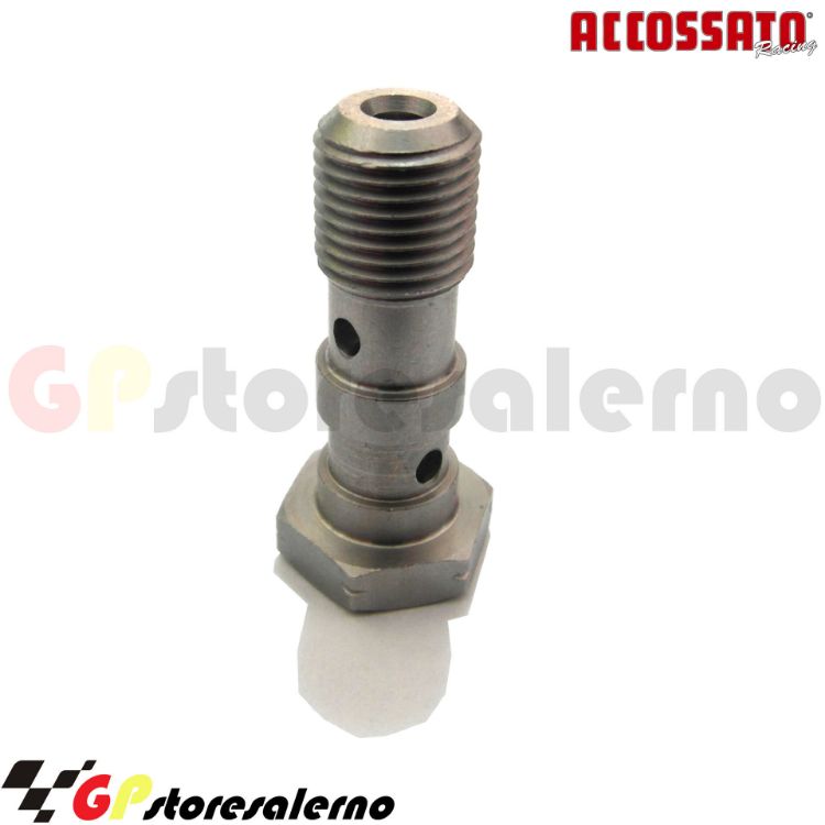 Immagine di 2362 BULLONE RACCORDO TUBO FRENO POMPA BREMBO ACCOSSATO 2 TUBI 10X1 MOTO SCOOTER