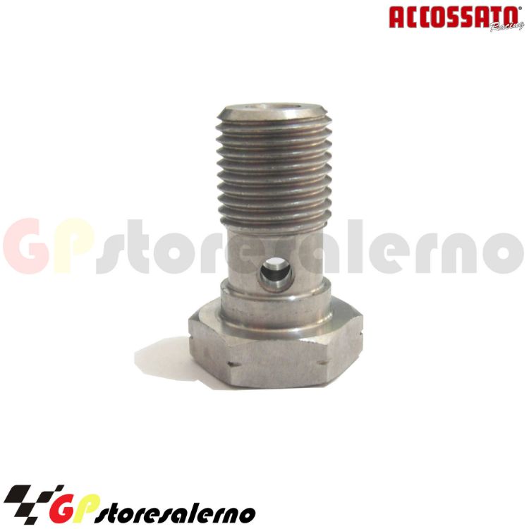 Immagine di 2365 BULLONE RACCORDO TUBO FRENO POMPA BREMBO ACCOSSATO 1 TUBO 10X1 MOTO SCOOTER