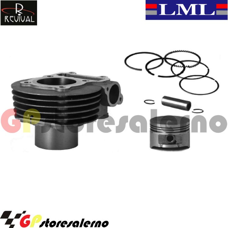 Immagine di KIT GRUPPO TERMICO CILINDRO PISTONE AFTERMARKET LML 150 CC 4T DAL 2008 AL 2016