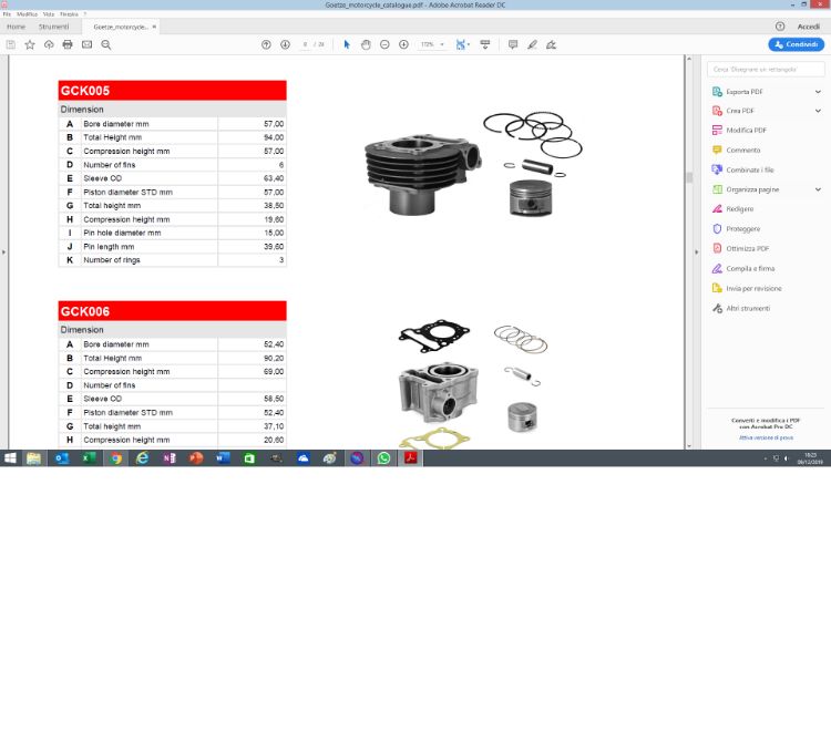 Immagine di KIT GRUPPO TERMICO CILINDRO PISTONE AFTERMARKET LML 150 CC 4T DAL 2008 AL 2016