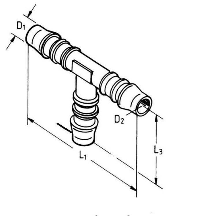 Immagine di 7224806 RACCORDO TUBI A T JMP