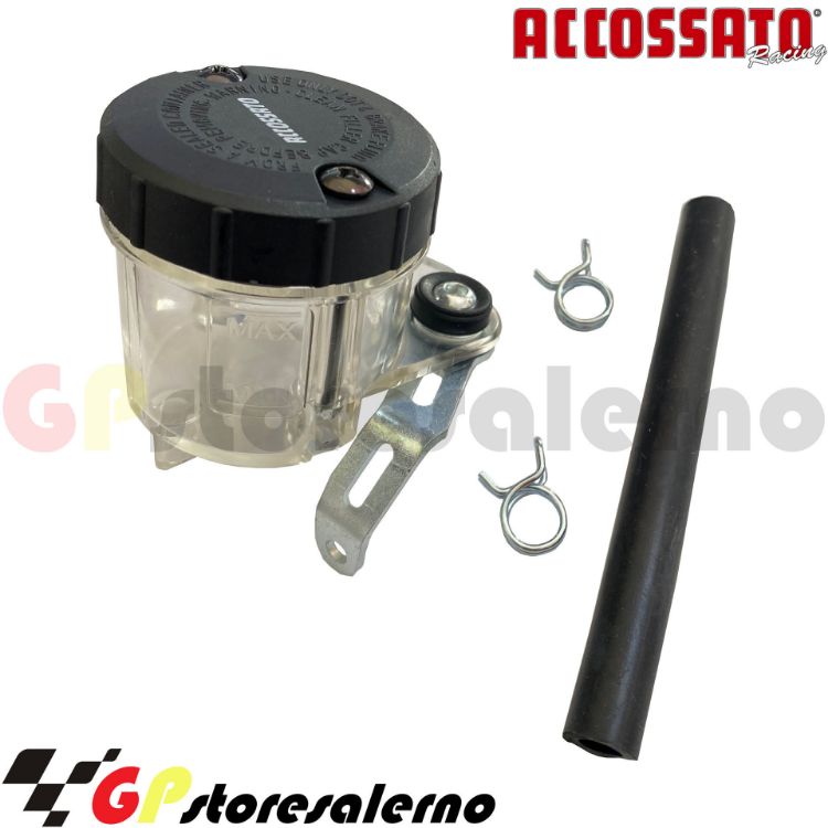 Immagine di KITVG03 VASCHETTA SERBATOIO OLIO FRENO TRASPARENTE PER POMPA FRENO BREMBO ACCOSSATO UNIVERSALE