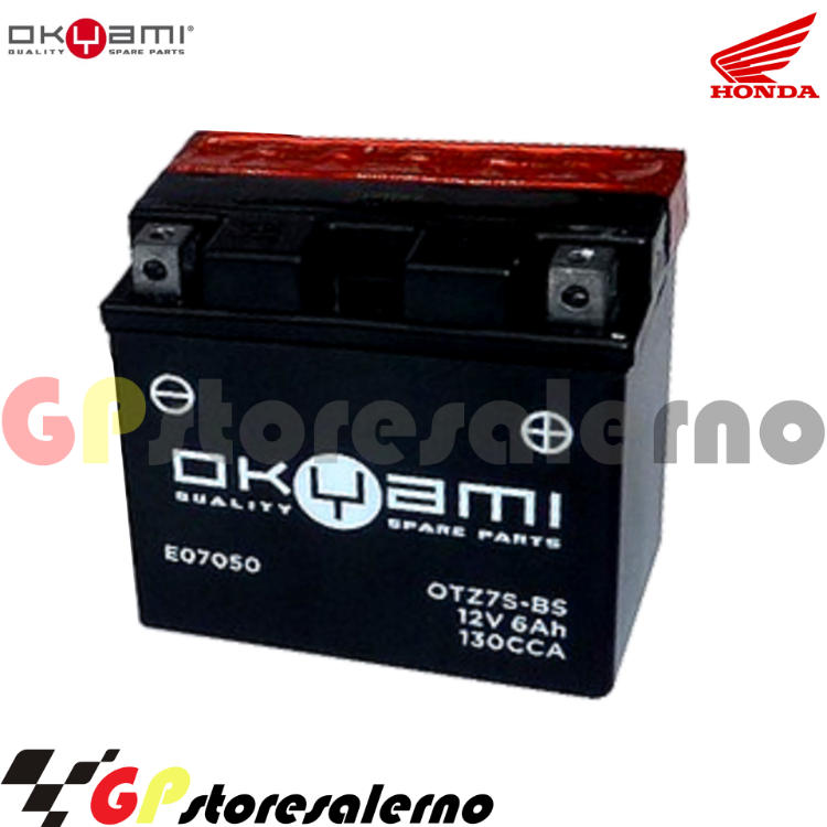 Immagine di E07050 BATTERIA OKYAMI YTZ7S-BS HONDA 50 NPS ZOOMER 2005 2012