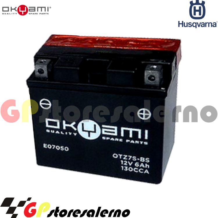 Immagine di E07050 BATTERIA OKYAMI YTZ7S-BS HUSQVARNA 250 TE 4T 2002 2013