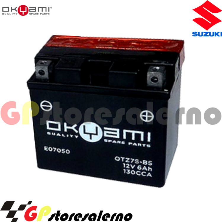 Immagine di E07050 BATTERIA OKYAMI YTZ7S-BS SUZUKI 250 DR-Z 2001 2007