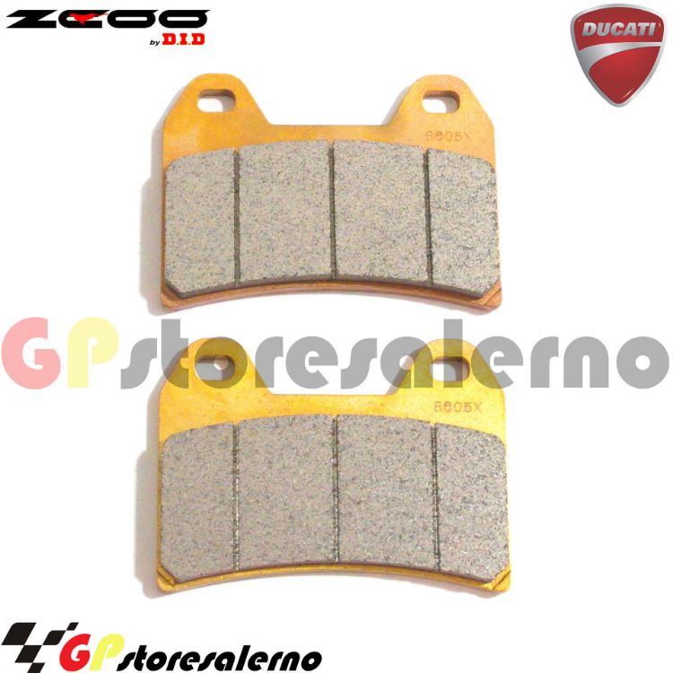 Immagine di B002 COPPIA PASTIGLIE FRENO RACING ANTERIORI ZCOO BY DID DUCATI 796 HYPERMOTARD 2009 2012