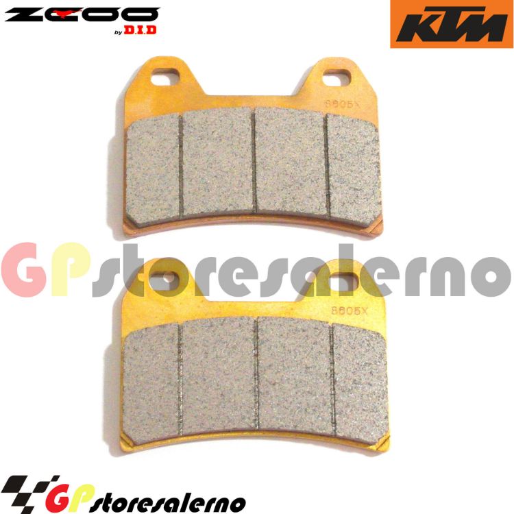 Immagine di B002 COPPIA PASTIGLIE FRENO RACING ANTERIORI ZCOO BY DID KTM 625 LC4 SMC Supermoto 4T 2005 2007