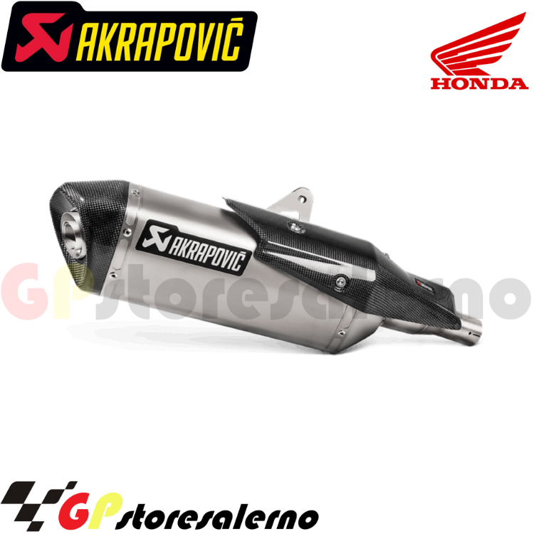 Immagine di S-H7S04-HRT TERMINALE SCARICO AKRAPOVIC TITANIO / CARBONIO PER HONDA 750 X ADV 2017 2024