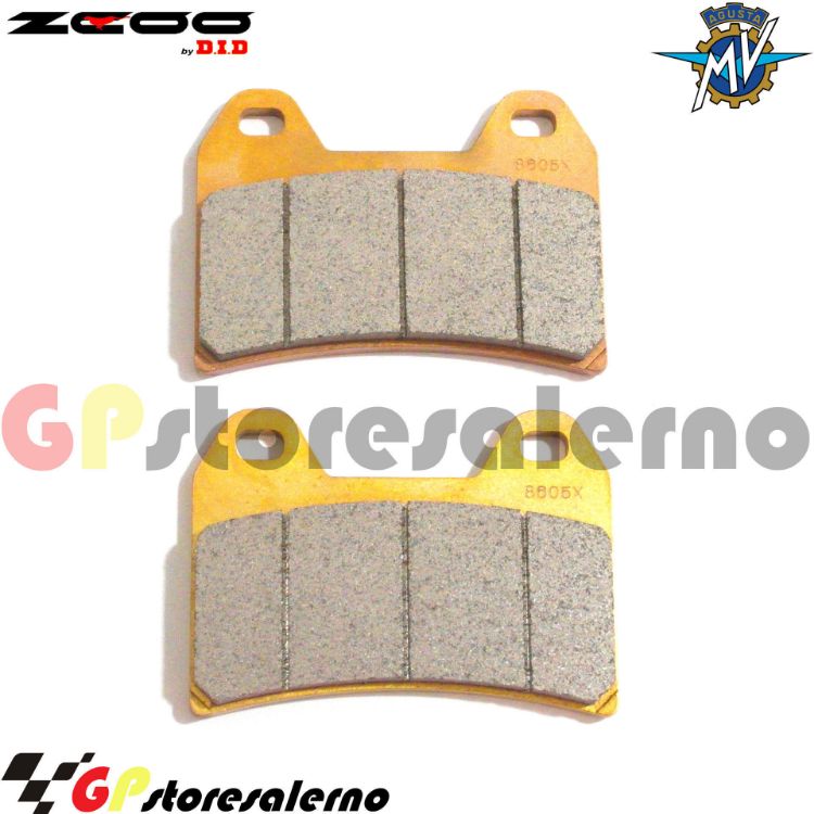 Immagine di B002 COPPIA PASTIGLIE FRENO RACING ANTERIORI ZCOO BY DID MV AGUSTA 989 990 BRUTALE R 2008 2011