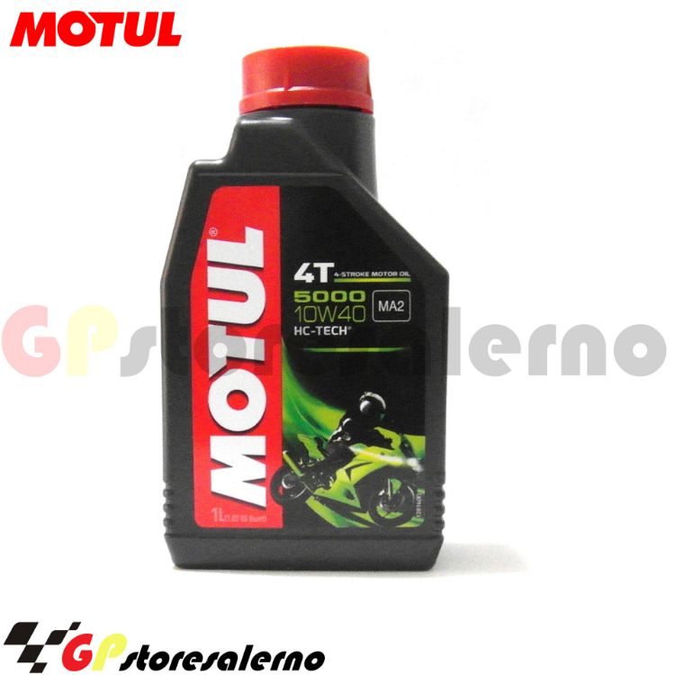 Immagine di 5000 10W40 OLIO MOTUL MOTORE MOTO SCOOTER SEMISINTETICO JASO MA2 1 LITRO