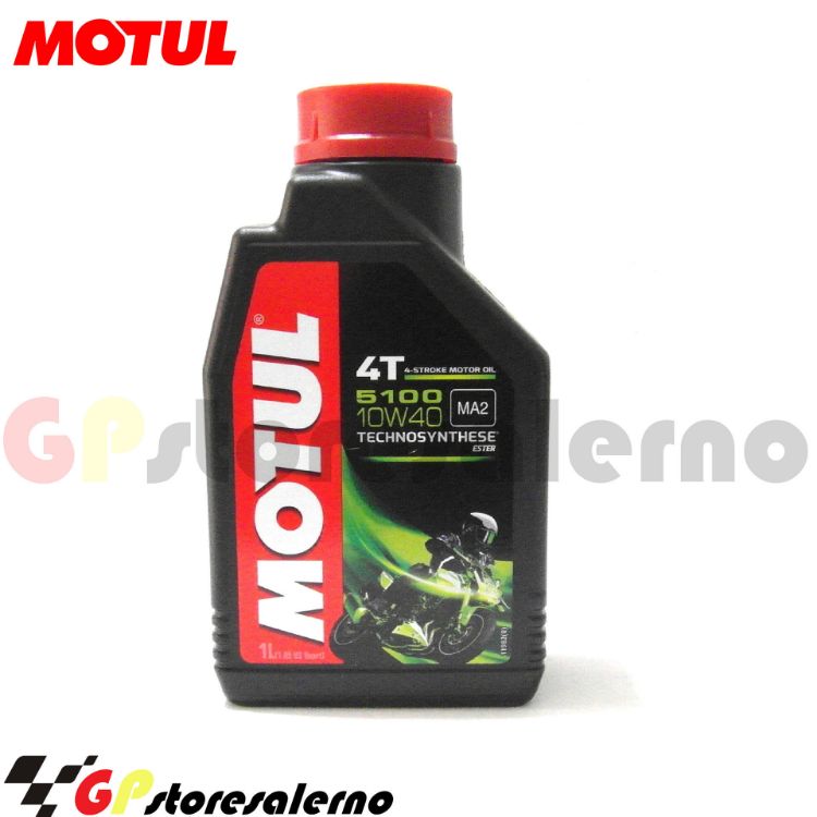 Immagine di 5100 10W40 OLIO MOTUL MOTORE MOTO SCOOTER SEMISINTETICO JASO MA2 1 LITRO