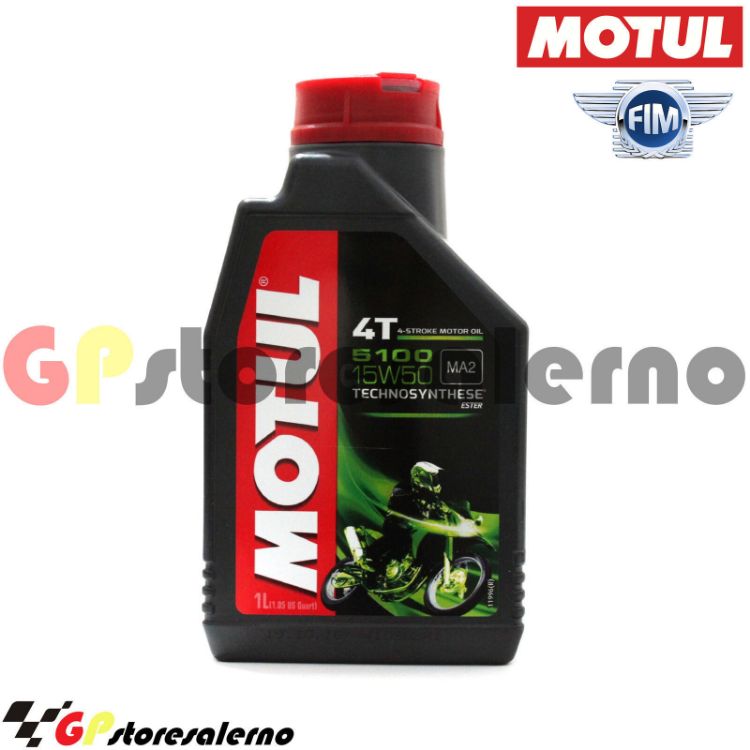 Immagine di 5100 15w50 OLIO MOTUL MOTORE MOTO SCOOTER SEMISINTETICO JASO MA2 1 LITRO