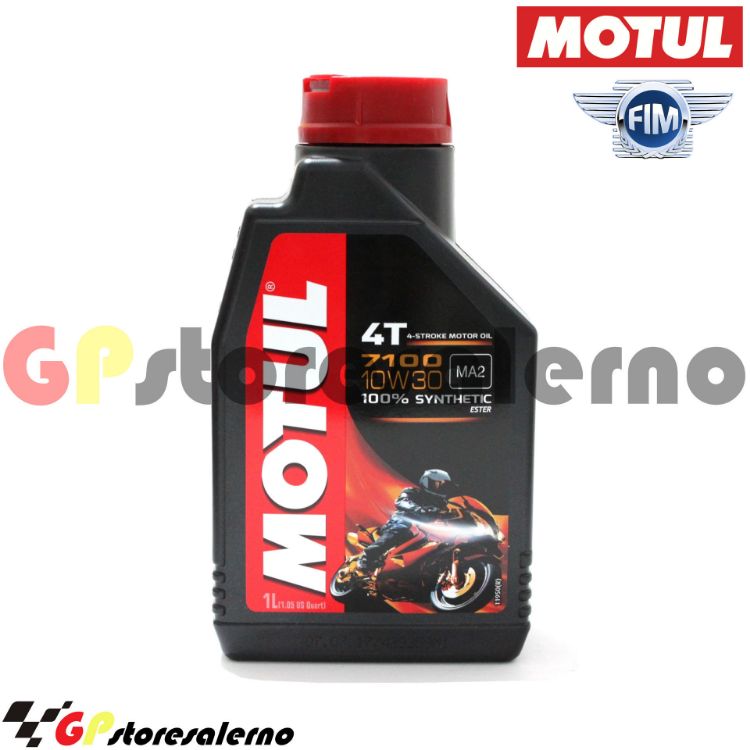 Immagine di 7100 10W30 OLIO MOTUL MOTORE MOTO SCOOTER 100 % SINTETICO JASO MA2 1 LITRO