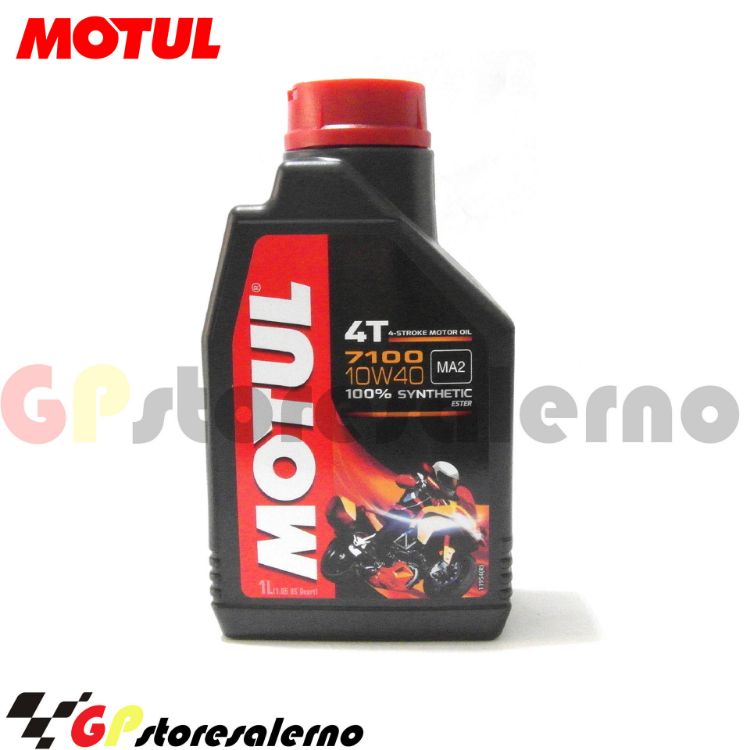 Immagine di 7100 10W40 OLIO MOTUL MOTORE MOTO SCOOTER 100 % SINTETICO JASO MA2 1 LITRO