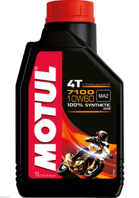 Immagine di 7100 10W60 OLIO MOTUL MOTORE MOTO SCOOTER 100 % SINTETICO JASO MA2 1 LITRO