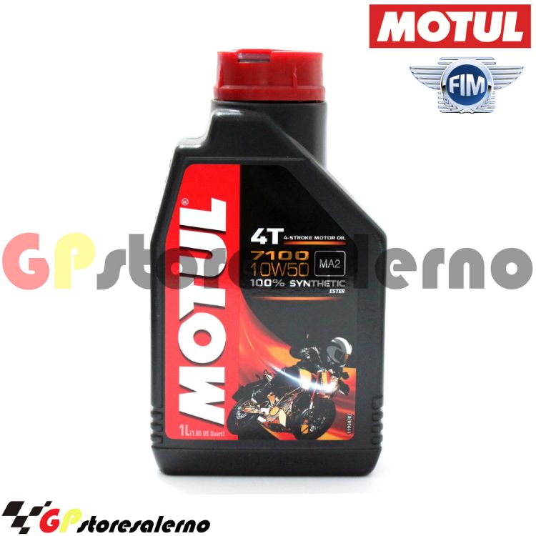 Immagine di 7100 10W50 OLIO MOTUL MOTORE MOTO SCOOTER 100 % SINTETICO JASO MA2 1 LITRO