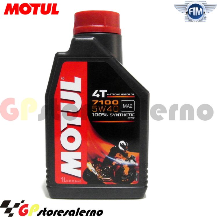 Immagine di 7100 5W40 OLIO MOTUL MOTORE MOTO SCOOTER 100 % SINTETICO JASO MA2 1 LITRO