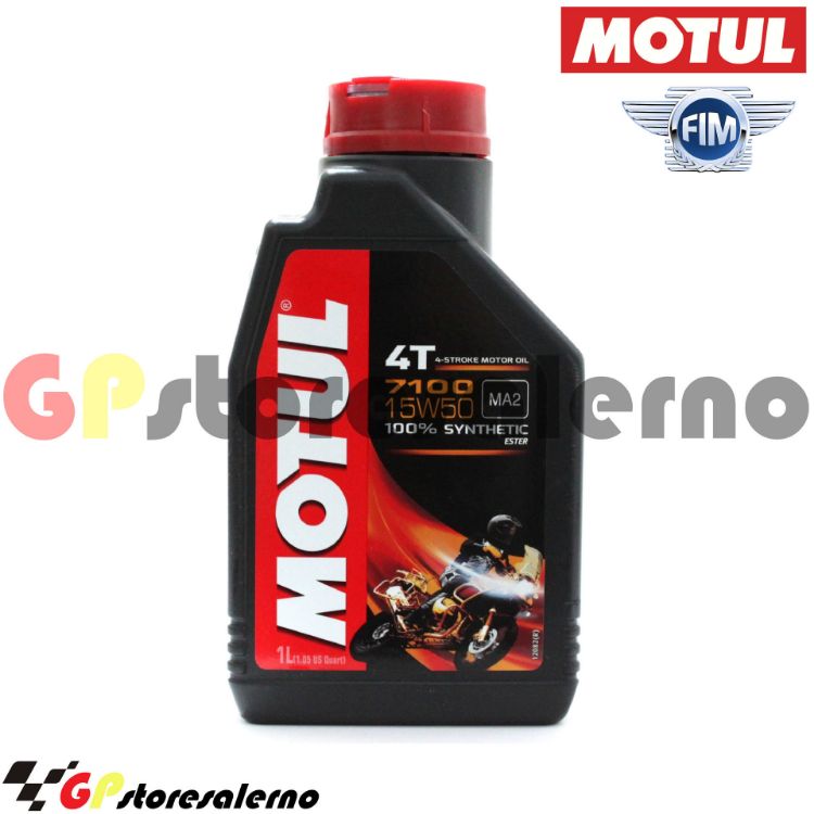 Immagine di 7100 15W50 OLIO MOTUL MOTORE MOTO SCOOTER 100 % SINTETICO JASO MA2 1 LITRO