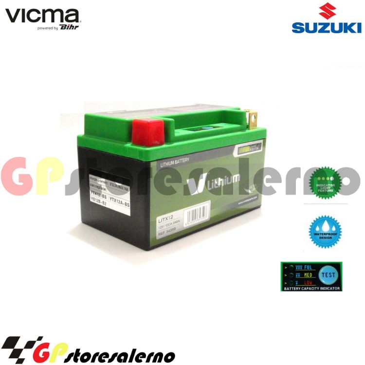 Immagine di 144SR BATTERIA A LITIO SKYRICH POTENTE EQUIVALENTE YTX12-BS YTX14-BS YTX14H-BS YT12A-BS YB12B-b2 SUZUKI 400 AN BURGMAN DAL 2003 AL 2006