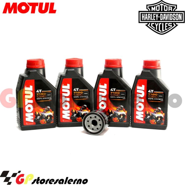 Immagine di KIT TAGLIANDO OLIO + FILTRO MOTUL 7100 10W40 4L HARLEY DAVIDSON XG 500 STREET DAL 2015 AL 2020