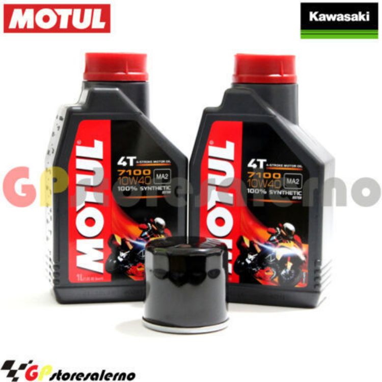 Immagine di KIT TAGLIANDO OLIO + FILTRO MOTUL 7100 10W40 2L KAWASAKI ER-6F 2006