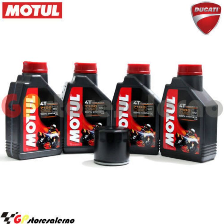 Immagine di KIT TAGLIANDO OLIO + FILTRO MOTUL 7100 10W40 4L DUCATI 400 SCRAMBLER SIXTY 2 DAL 2016 AL 2020