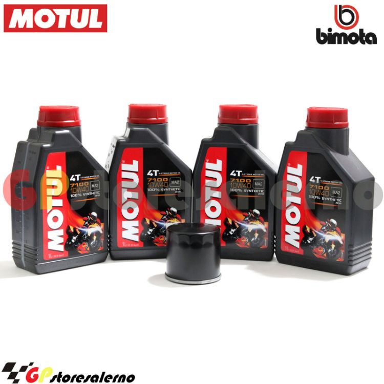 Immagine di KIT TAGLIANDO OLIO + FILTRO MOTUL 7100 10W40 4L BIMOTA SB7 750 DAL 1994 AL 1996