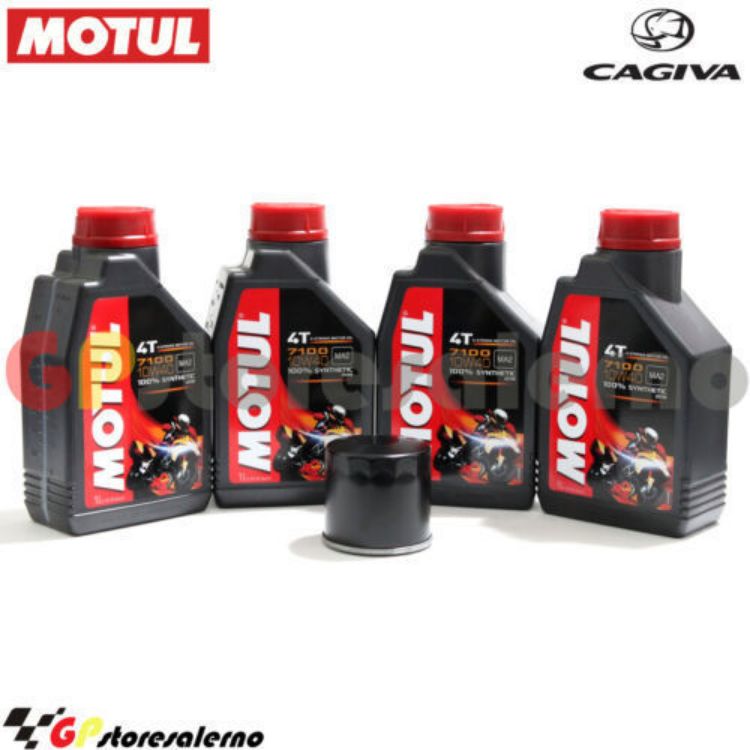 Immagine di KIT TAGLIANDO OLIO + FILTRO MOTUL 7100 10W40 4L CAGIVA RAPTOR 1000 DAL 2000 AL 2005