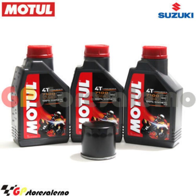Immagine di KIT TAGLIANDO OLIO + FILTRO MOTUL 7100 10W40 3L SUZUKI SV 650 A DAL 2020 AL 2024