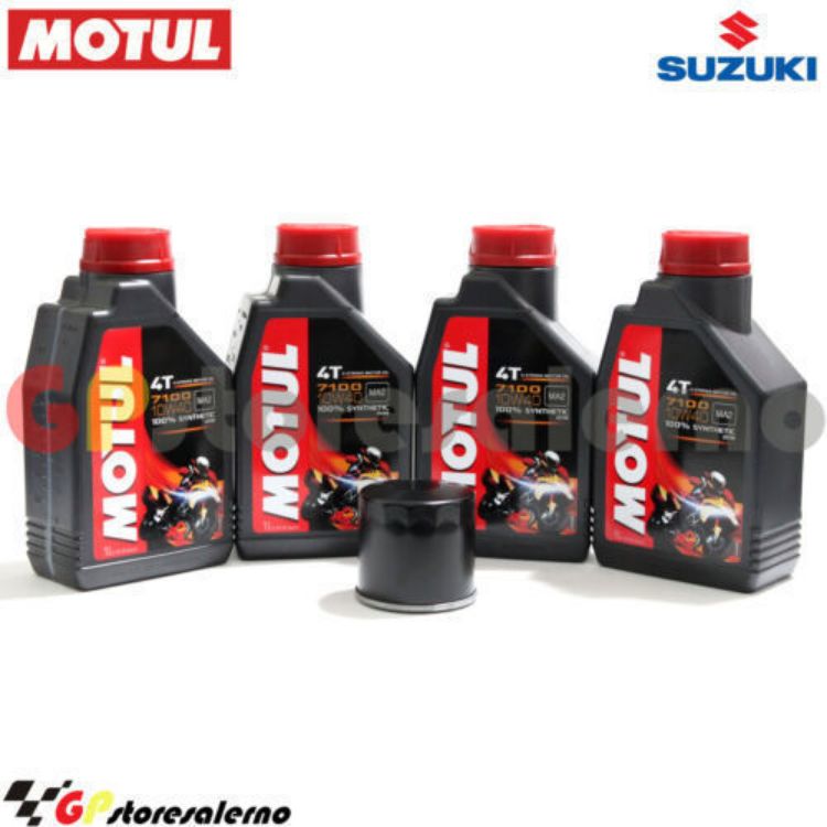 Immagine di KIT TAGLIANDO OLIO + FILTRO MOTUL 7100 10W40 4L SUZUKI BOULEVARD 800 BOSS C50 DAL 2014 AL 2016