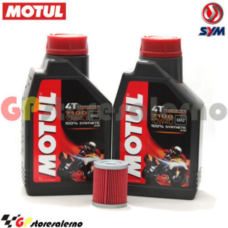 Immagine di KIT TAGLIANDO OLIO + FILTRO MOTUL 7100 10W40 2L SYM 400i MAX SYM DAL 2011 AL 2015