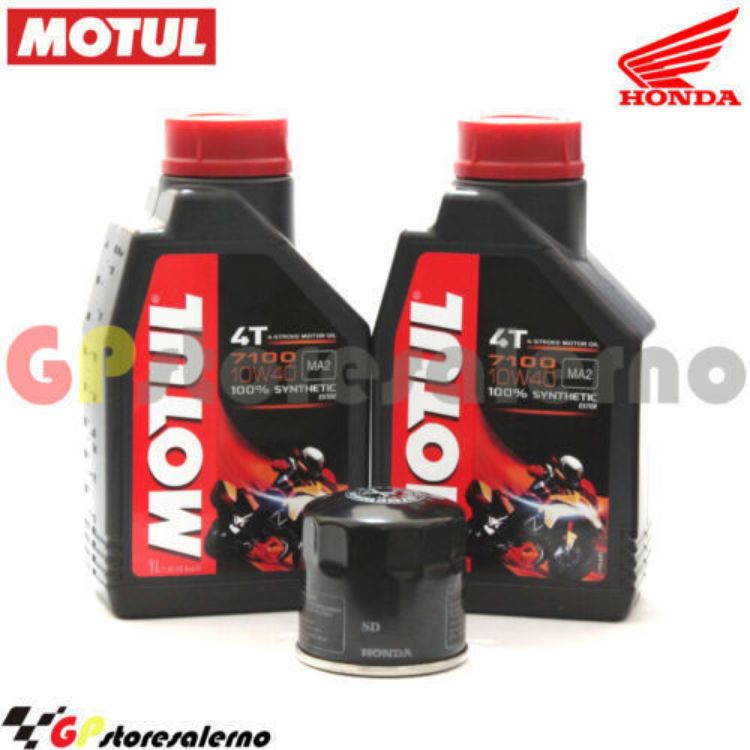 Immagine di KIT TAGLIANDO OLIO + FILTRO MOTUL 7100 10W40 2L HONDA NSS FORZA 300 DAL 2013 AL 2020