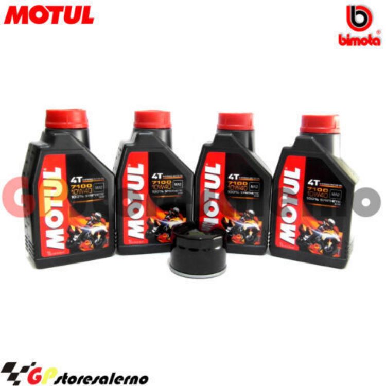 Immagine di KIT TAGLIANDO OLIO + FILTRO MOTUL 7100 10W40 4L BIMOTA 1000 BB2 DAL 2012 AL 2013