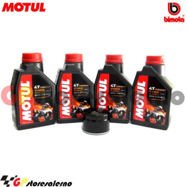 Immagine di KIT TAGLIANDO OLIO + FILTRO MOTUL 7100 10W40 4L BIMOTA 1000 BB3 DAL 2014 AL 2015