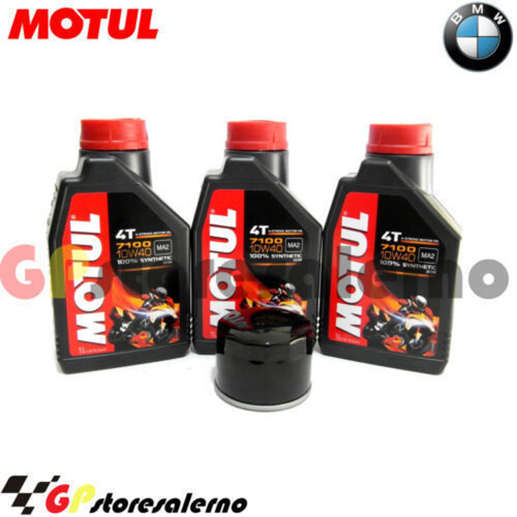 Immagine di KIT TAGLIANDO OLIO + FILTRO MOTUL 7100 10W40 3L BMW F650 GS SE 2012