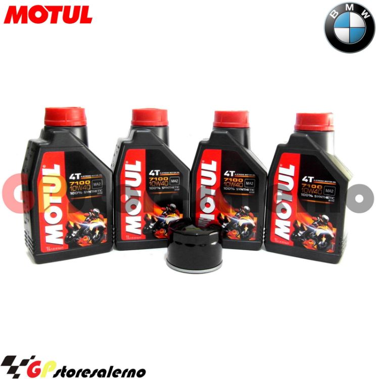 Immagine di KIT TAGLIANDO OLIO + FILTRO MOTUL 7100 10W40 4L BMW HP4 1000 DAL 2011 AL 2014