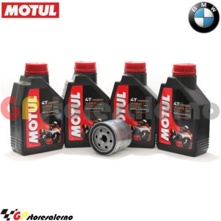 Immagine di KIT TAGLIANDO OLIO + FILTRO MOTUL 7100 10W40 4L BMW K 1100 LT DAL 1992 AL 1999