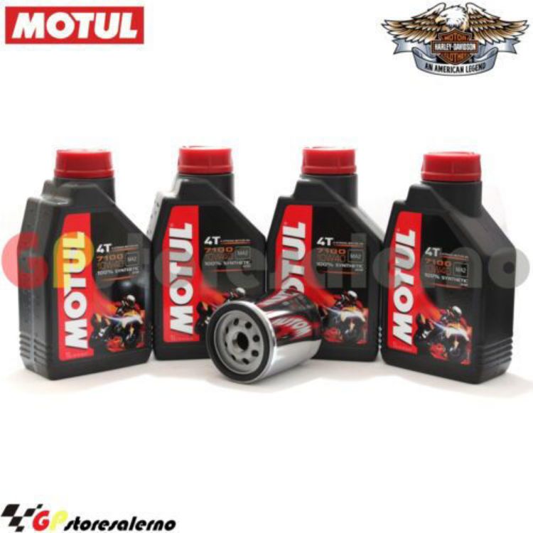 Immagine di KIT TAGLIANDO OLIO + FILTRO MOTUL 7100 10W40 4L HARLEY DAVIDSON XL53C 883 SPORTSTER CUSTOM 53 1999 AL 2003