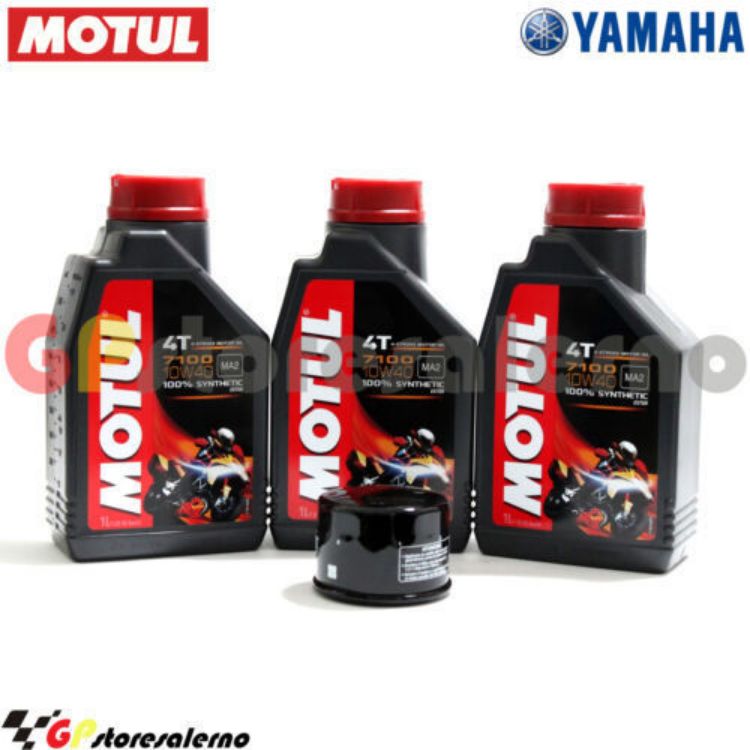 Immagine di KIT TAGLIANDO OLIO + FILTRO MOTUL 7100 10W40 3L YAMAHA XP 500 TMAX DAL 2001 AL 2011