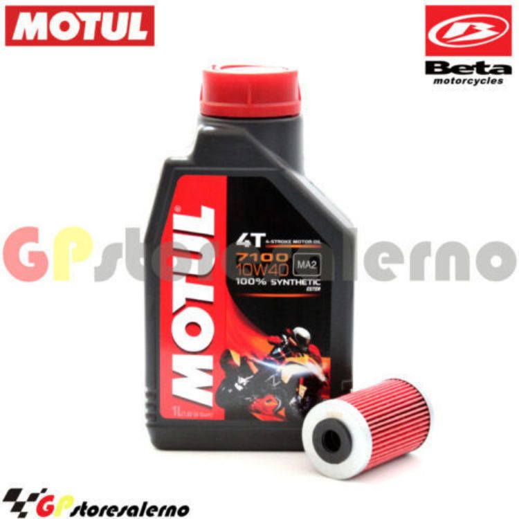 Immagine di KIT TAGLIANDO OLIO + FILTRO MOTUL 7100 10W40 1L BETAMOTOR 250 EVO 4T DAL 2009 AL 2016