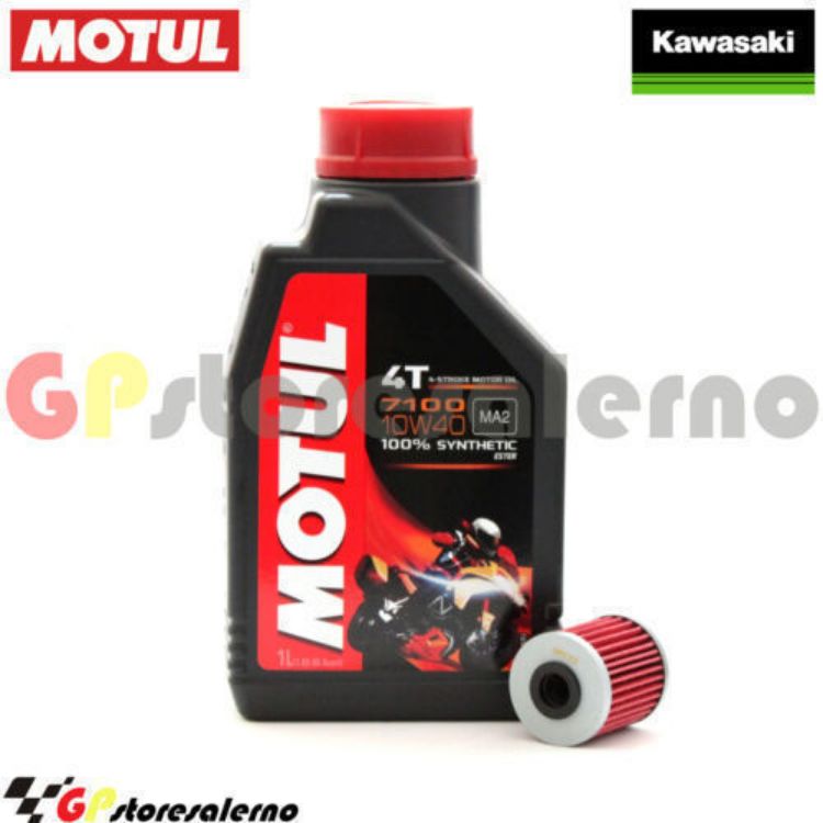 Immagine di KIT TAGLIANDO OLIO + FILTRO MOTUL 7100 10W40 1L KAWASAKI KX 450 SR DAL 2022 AL 2023