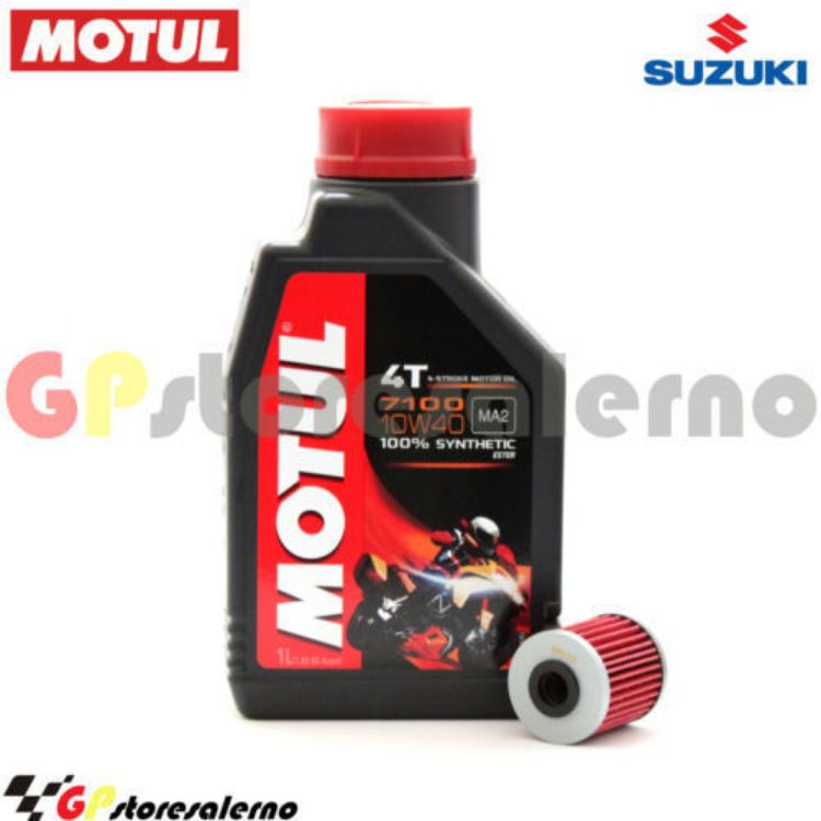 Immagine di KIT TAGLIANDO OLIO + FILTRO MOTUL 7100 10W40 1L SUZUKI FL 125 ADDRESS DAL 2007 AL 2010