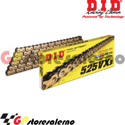 Visualizza i dettagli per CATENA DID 525 VX3 G&B 120 MAGLIE CAGIVA Immagine di CATENA DID 525 VX3 G&B 120 MAGLIE CAGIVA