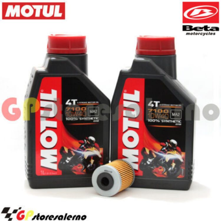 Immagine di KIT TAGLIANDO OLIO + FILTRO MOTUL 7100 10W40 2L BETAMOTOR 250 RR ENDURO 4T DAL 2005 AL 2009