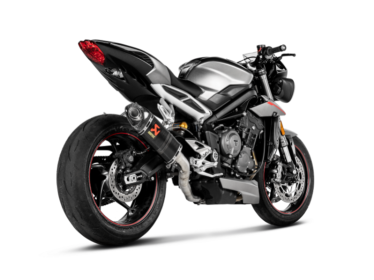 Immagine di S-T7SO2-APC TERMiNALE SCARICO AKRAPOVIC IN CARBONIO PER TRIUMPH 765 STREET TRIPLE R DAL 2017 AL 2020