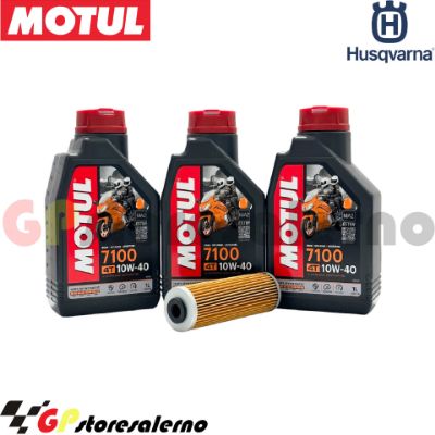 Visualizza i dettagli per KIT TAGLIANDO OLIO + FILTRO MOTUL 7100 10W40 3L HUSQVARNA NORDEN 901 2022 Immagine di KIT TAGLIANDO OLIO + FILTRO MOTUL 7100 10W40 3L HUSQVARNA NORDEN 901 2022