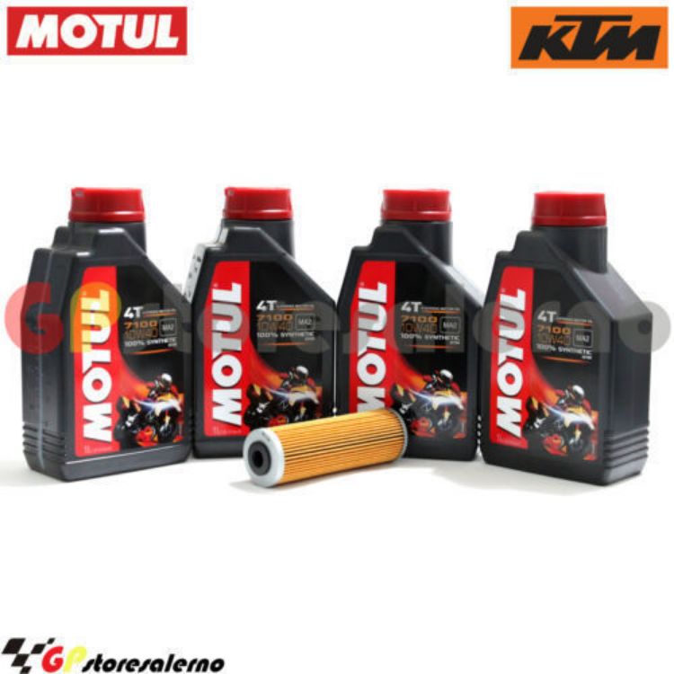 Immagine di KIT TAGLIANDO OLIO + FILTRO MOTUL 7100 10W40 4L KTM 1090 ADVENTURE R DAL 2017 AL 2019