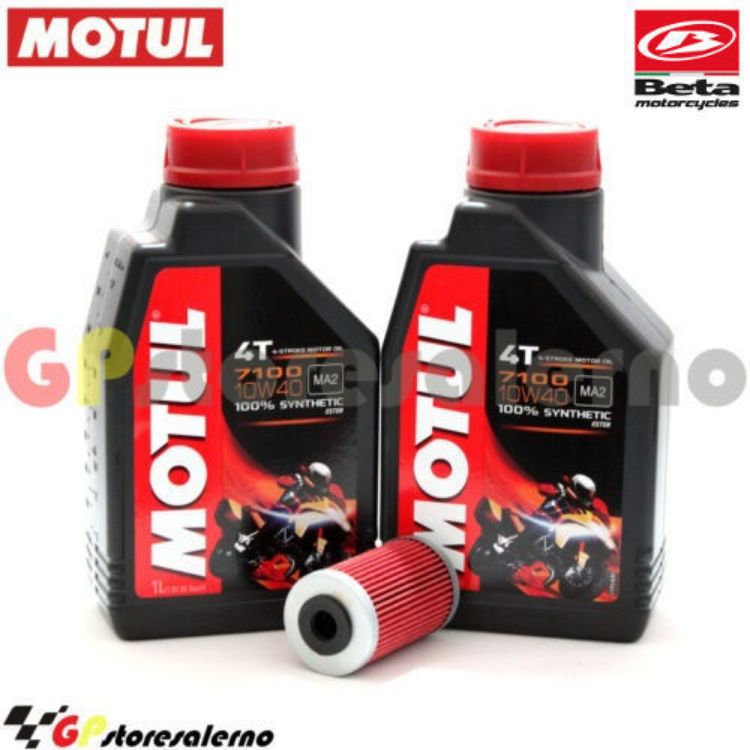 Immagine di KIT TAGLIANDO OLIO + FILTRO MOTUL 7100 10W40 2L BETAMOTOR 250 RR ENDURO 4T DAL 2005 AL 2009