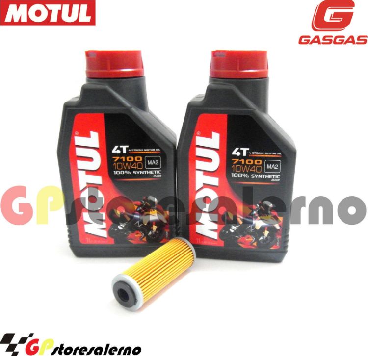 Immagine di KIT TAGLIANDO OLIO + FILTRO MOTUL 7100 10W40 2L GAS GAS MC 450 F TROY LEE DESIGNS 2022